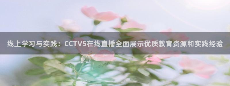 鲸鱼体育app下载：线上学习与实践：CCTV5在线直播全面展示优质教育资源和实践经验