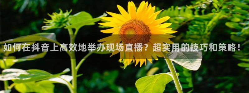 鲸鱼体育tv.点击查看进入.top：如何在抖音上高效地举办现场直播？超实用的技巧和策略！
